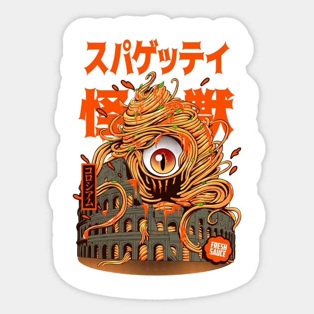 spaghetti kaiju new Sticker by iqbalgarint